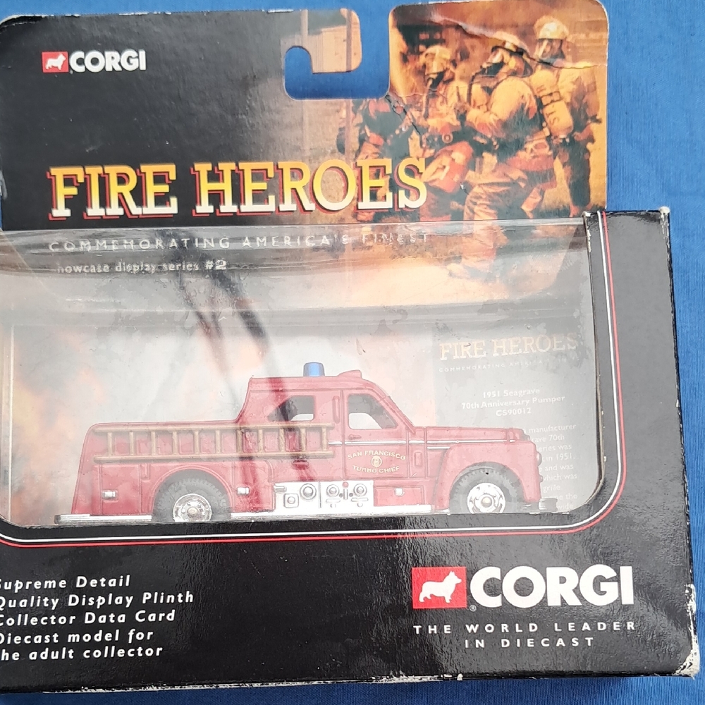 Corgi Fire Heroes 1951 Seagrave Sedan Pumper Diecast